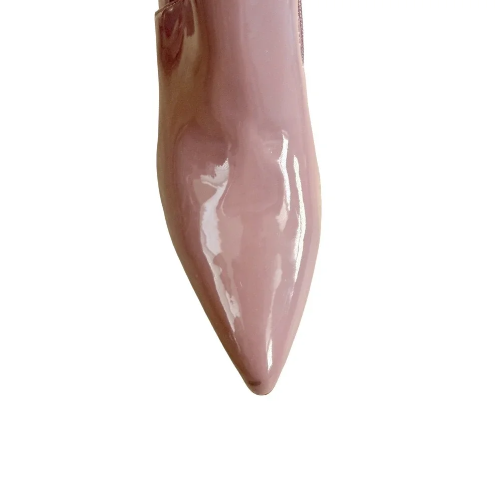 Steve Madden Viktory Mauve Pink Patent Over The Knee Stiletto Boots Size 9.5M